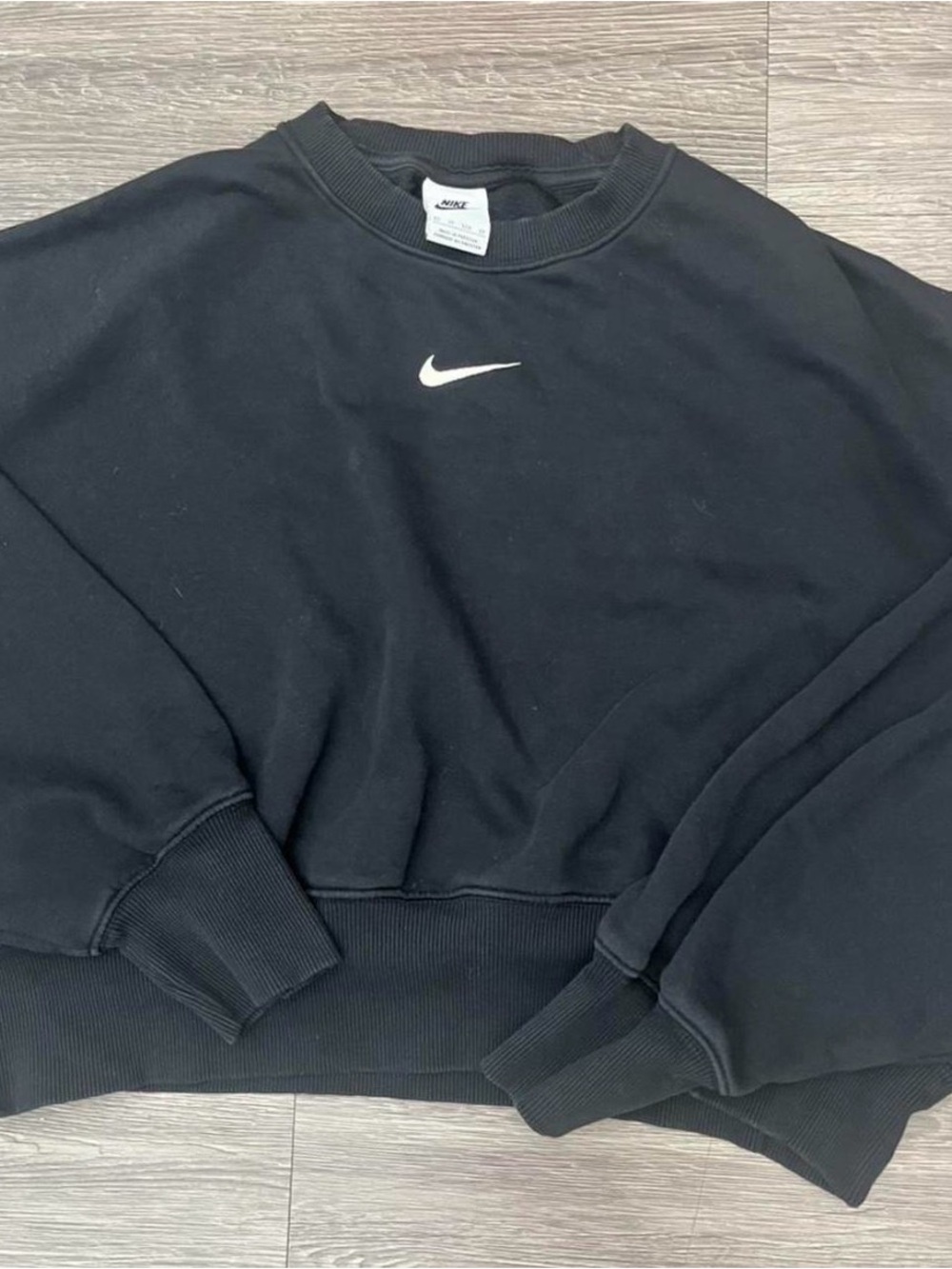 Nike Black Crewneck Sweatshirt with White Swoosh